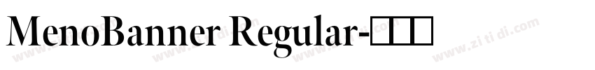 MenoBanner Regular字体转换